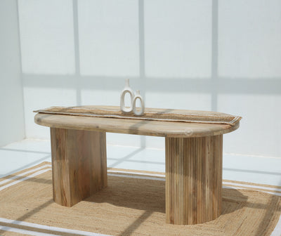 Linea Wooden Dining Table – Only Table, Multiple Sizes, Solid Mango Wood