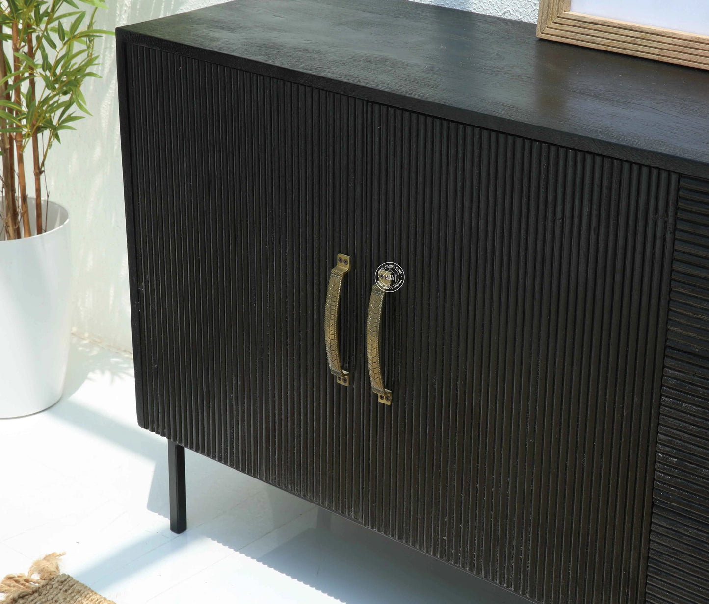 Aldora 3 Drawers & 3 Doors Sideboard (Black finish)