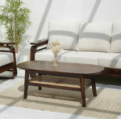 Alpen Rattan Coffee Table (Walnut finish)
