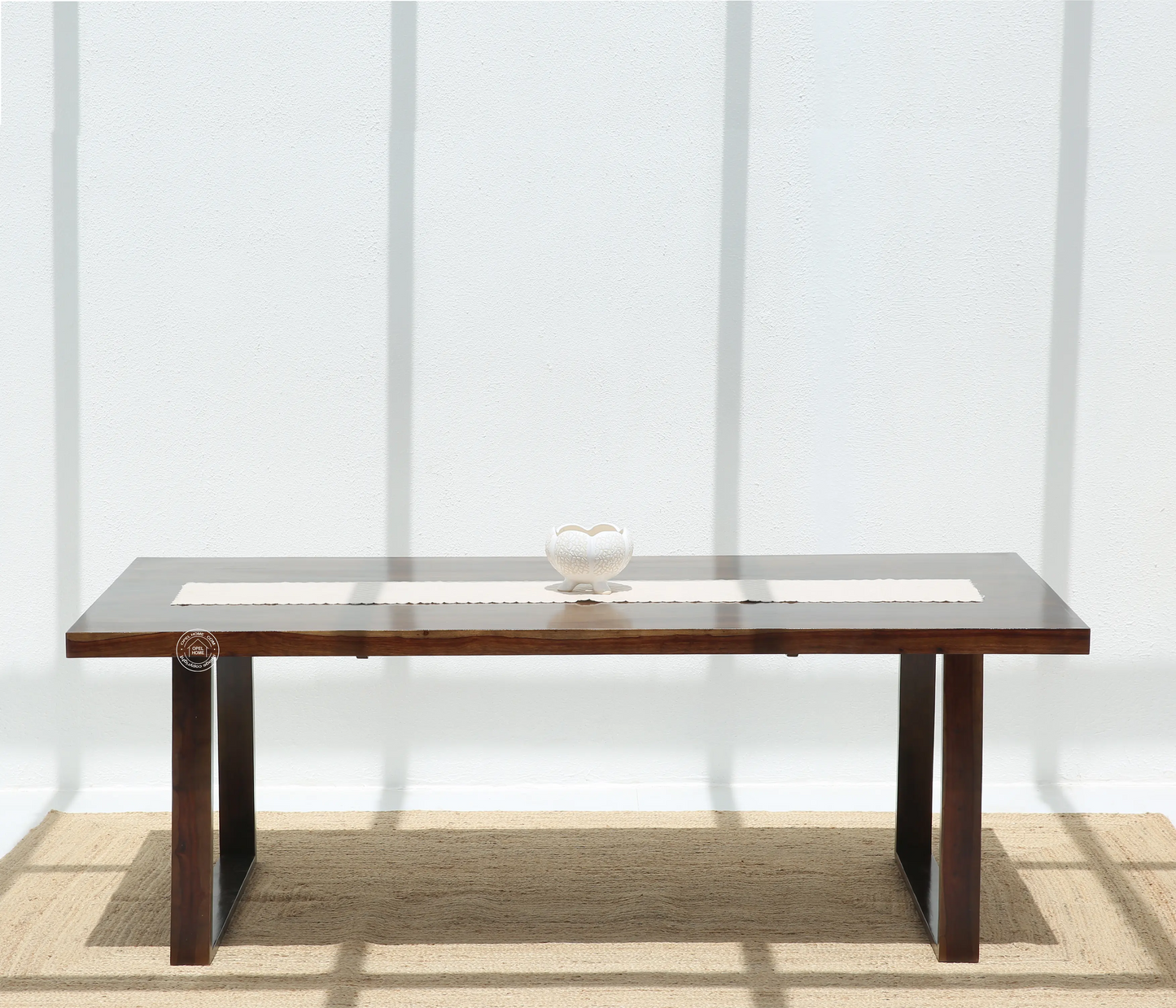 Ardo Wooden 8 Seater Dining Table – (Only Table) Walnut finish | Opelhome UAE