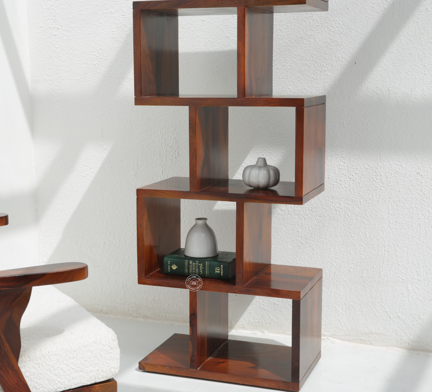 Cavallo Wooden Bookcase – Honey Finish| Opelhome UAE - Opelhome