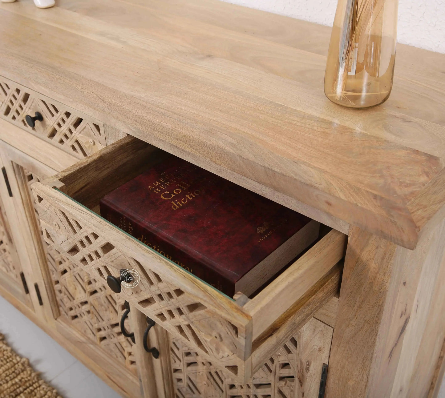 Delia Wooden 4 Door 4 Drawer Sideboard (Multiple Color Options) | Opelhome UAE