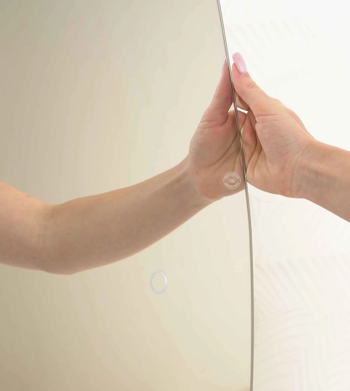 Frameless Irregular Mirror with LED , Stand | Opelhome UAE