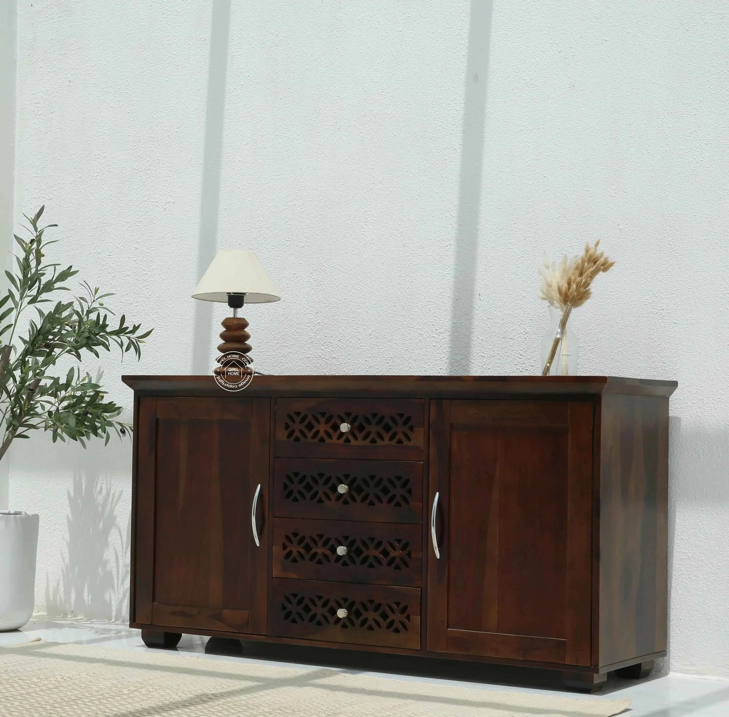 French Wooden 2 Door 4 Drawer Sideboard – Solid Rosewood | Opelhome UAE