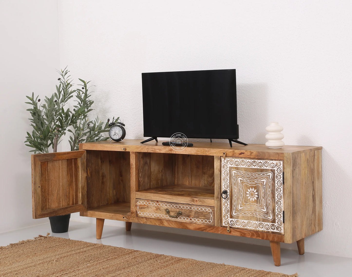 Hartin wooden tv unit