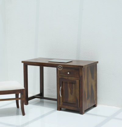 Kethi Wooden Desk – Solid Rose Wood, Walnut Finish | Opelhome UAE - Opelhome