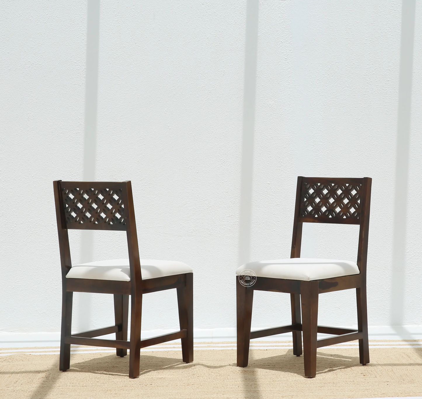 Luxe Wooden Dining Chair – (Only one pcs) , Walnut finish | Opelhome UAE - Opelhome