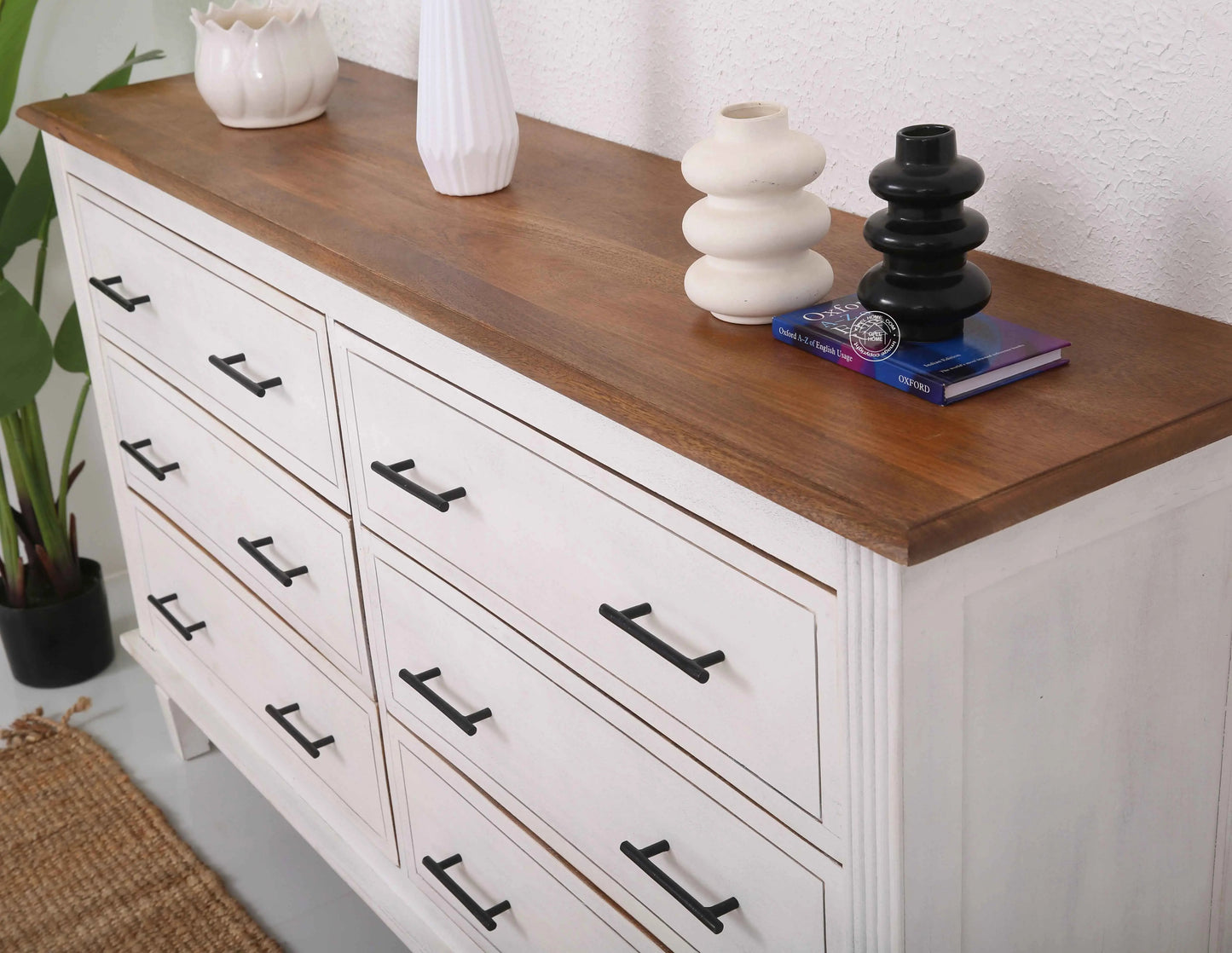 Miller 6-Drawer wooden chest of drawer (white finish)