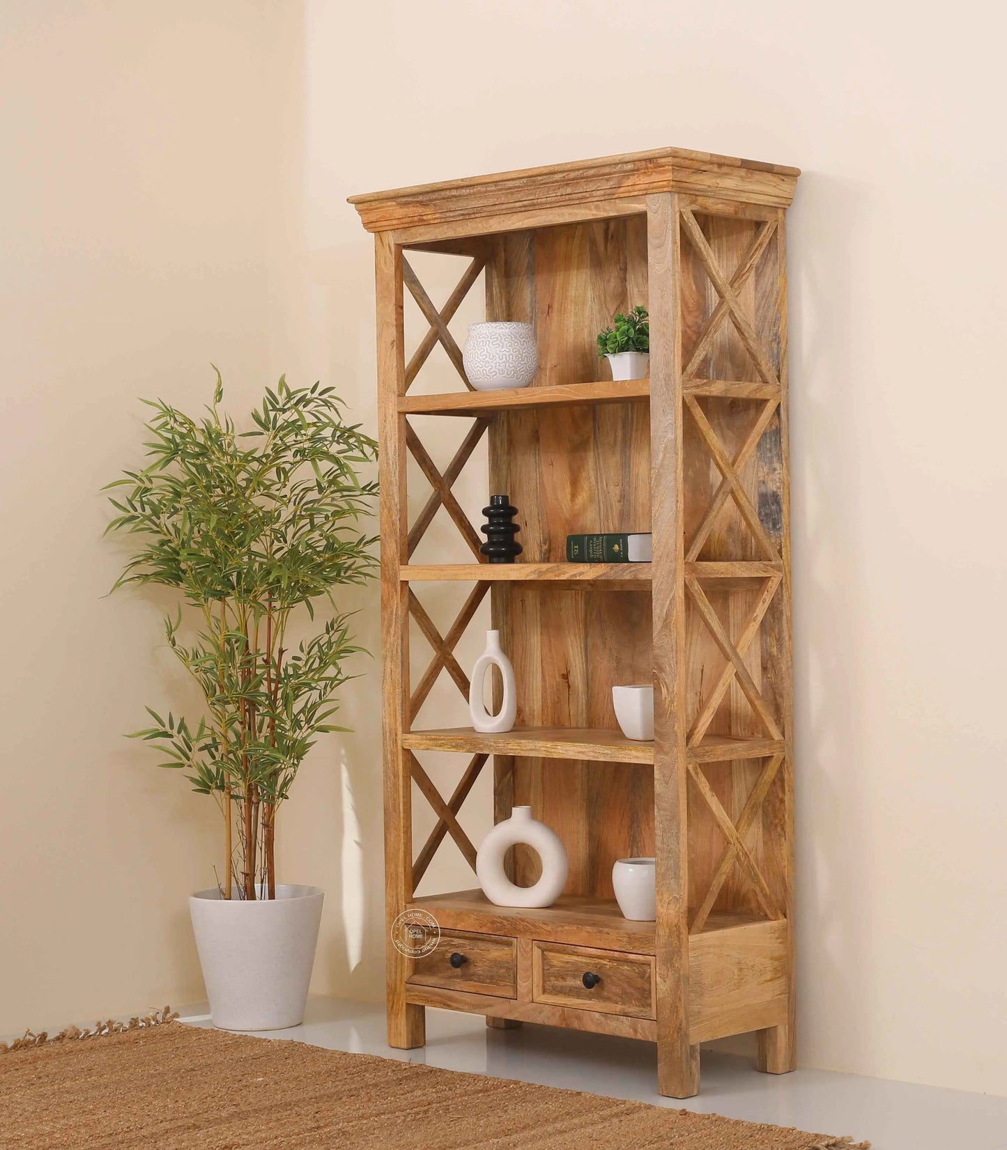 Morgan Wooden Display Shelves Unit
