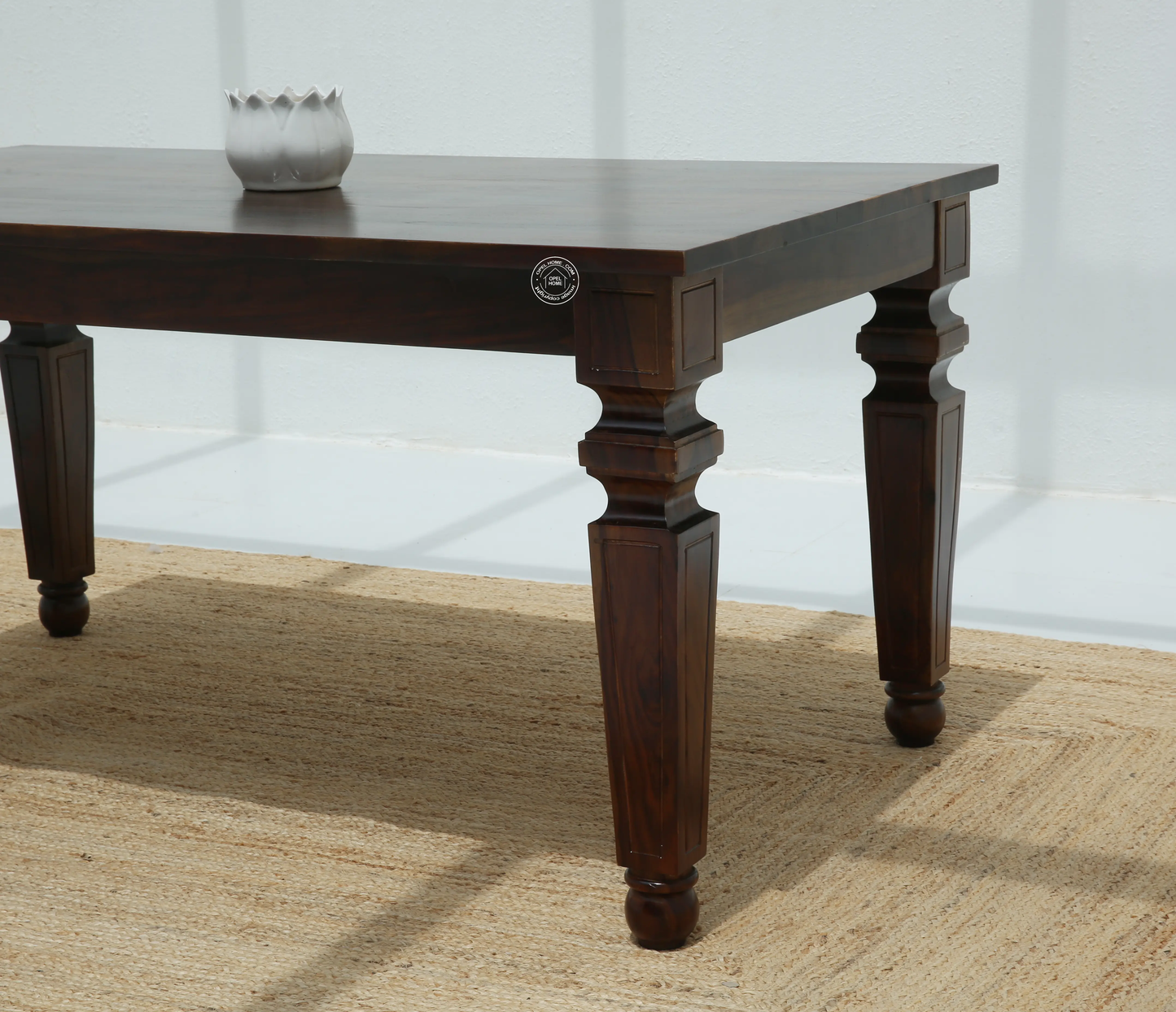 Sunset Wooden 4 Seater Dining Table – (Only Table) , Walnut finish | Opelhome UAE - Opelhome