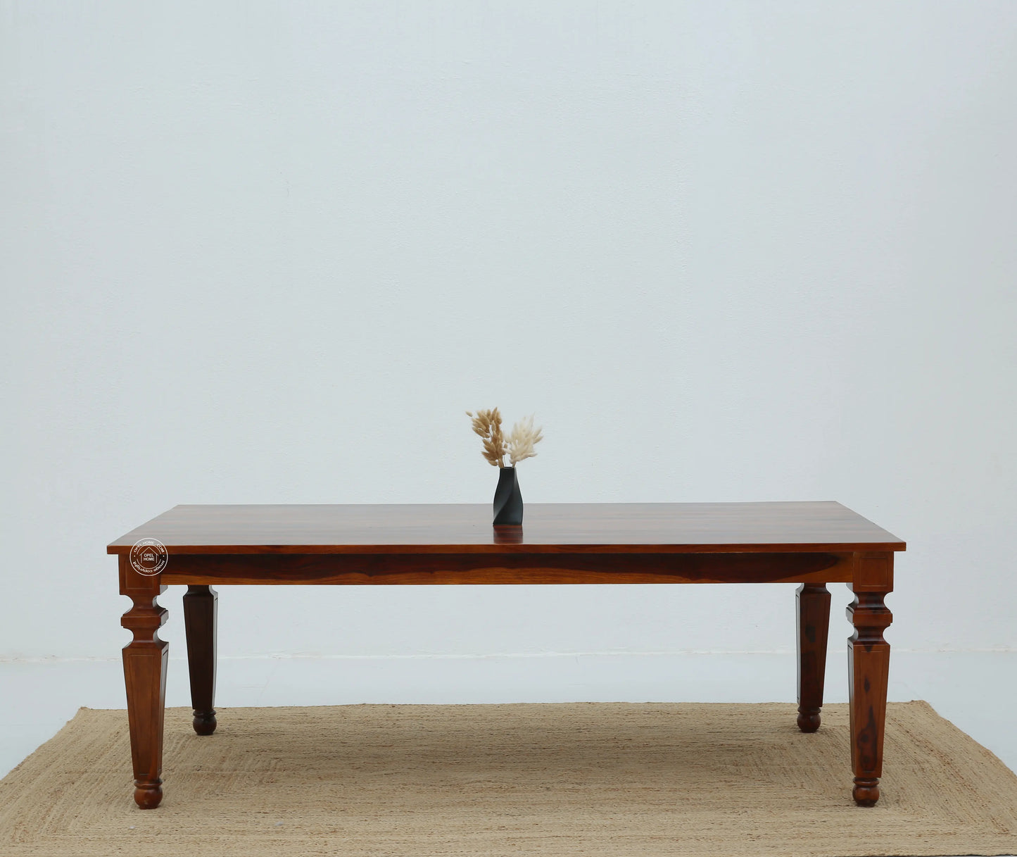 Sunset Wooden 8 Seater Dining Table – (Only Table) Honey finish | Opelhome UAE - Opelhome