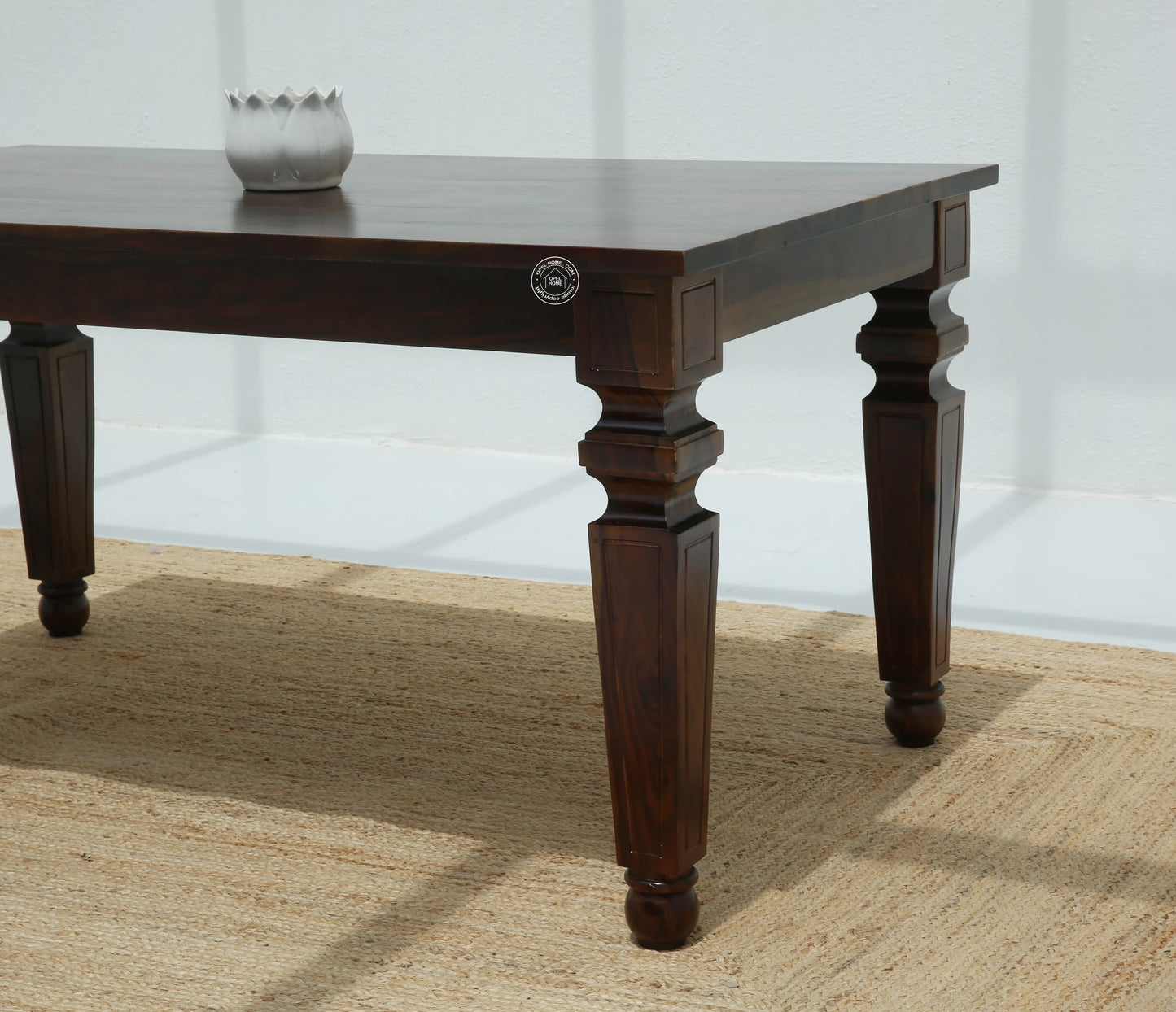 Sunset Wooden 4 Seater Dining Table – (Only Table) , Walnut finish | Opelhome UAE - Opelhome