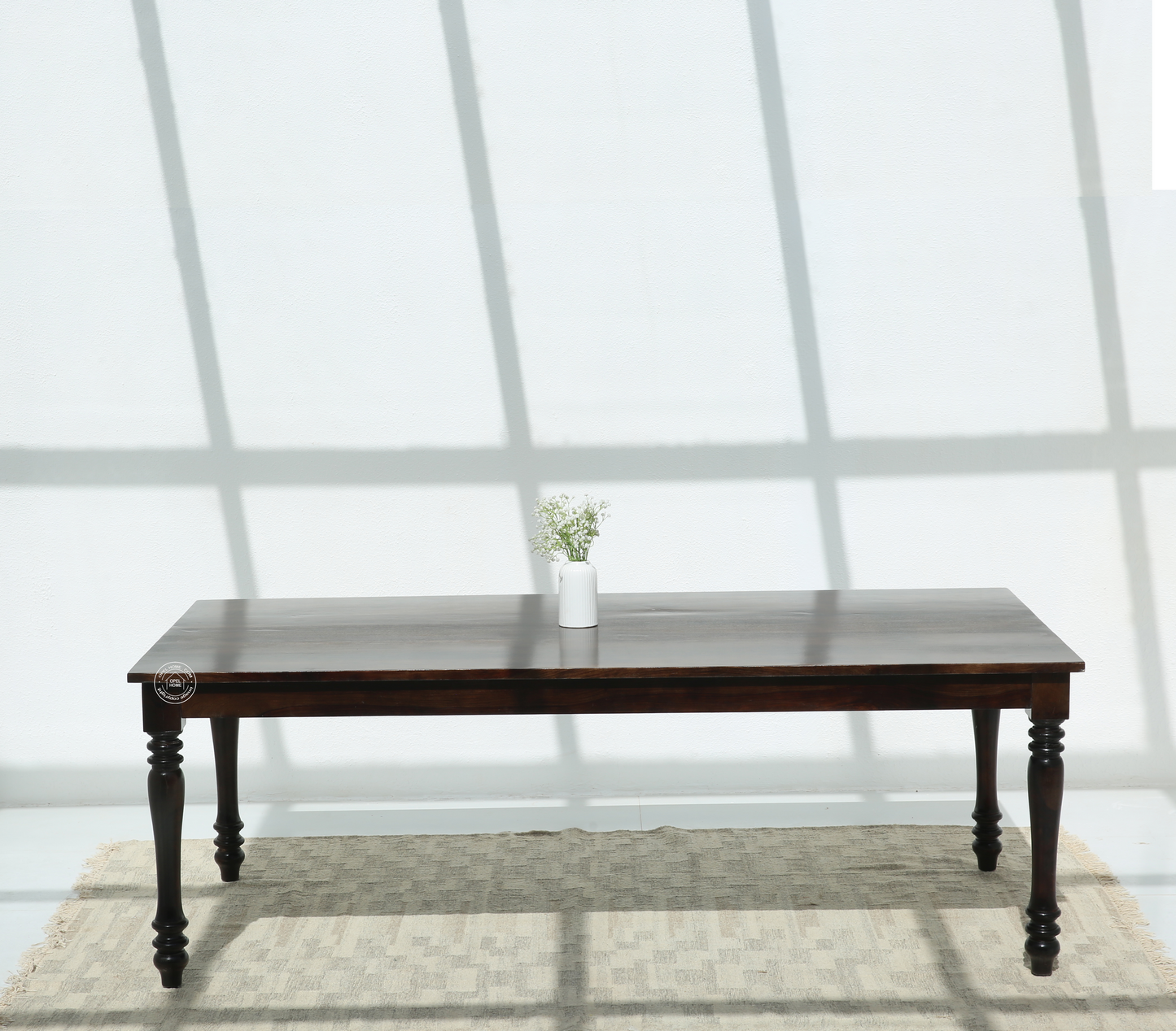 Verdura Wooden 8 Seater Dining Table – (Only Table) , Walnut finish | Opelhome UAE