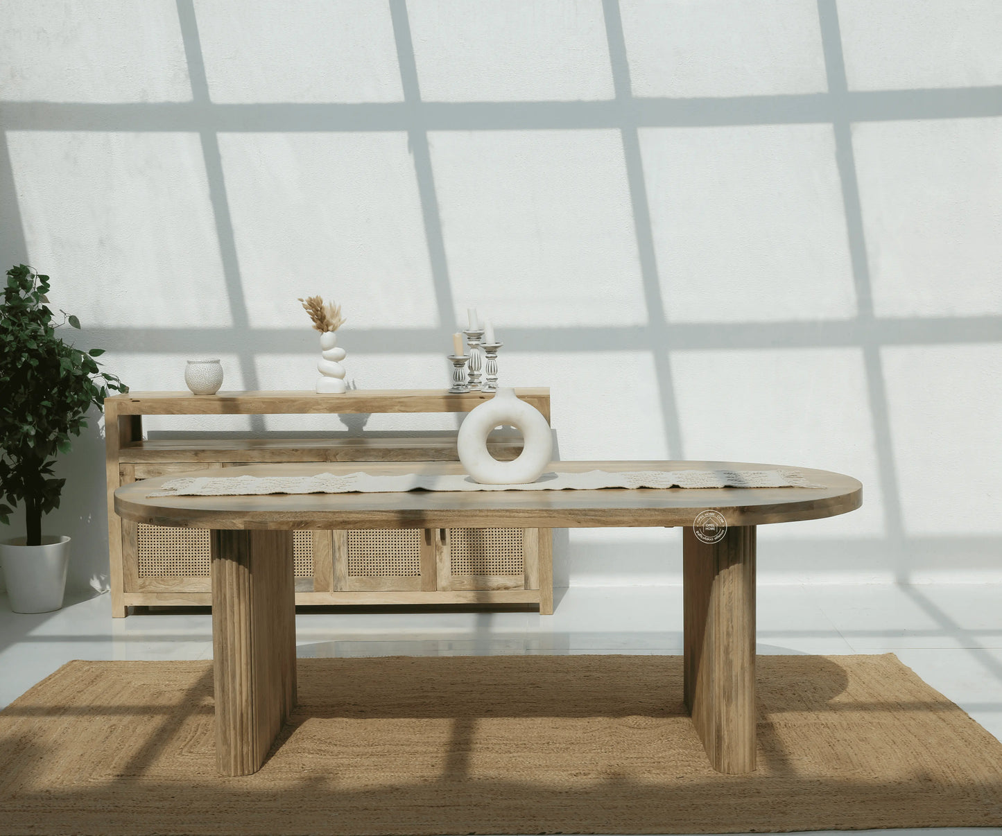 Veya Wooden Dining Table – Only Table, Multiple Sizes, Solid Mango Wood | Opelhome UAE Opel Home