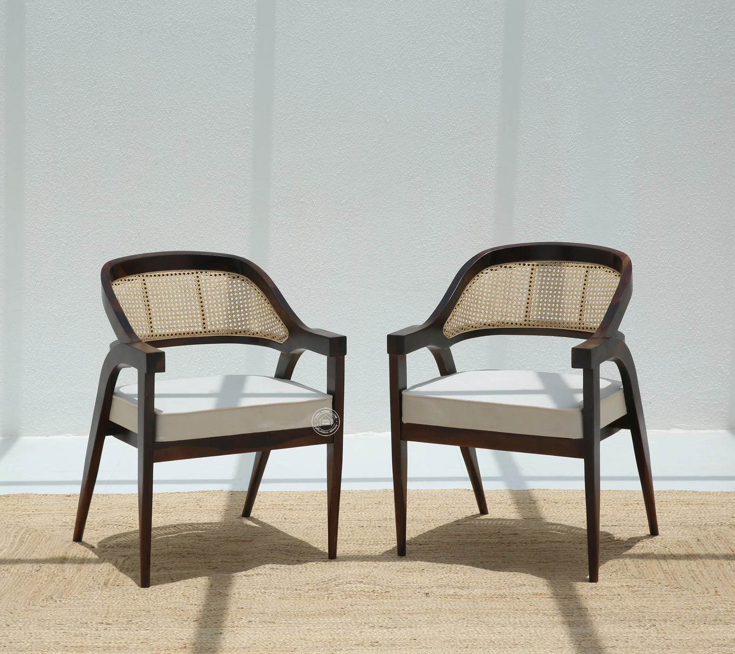 Zeno Wooden Dining Chair (Only one pcs), Walnut finish | Opelhome UAE - Opelhome