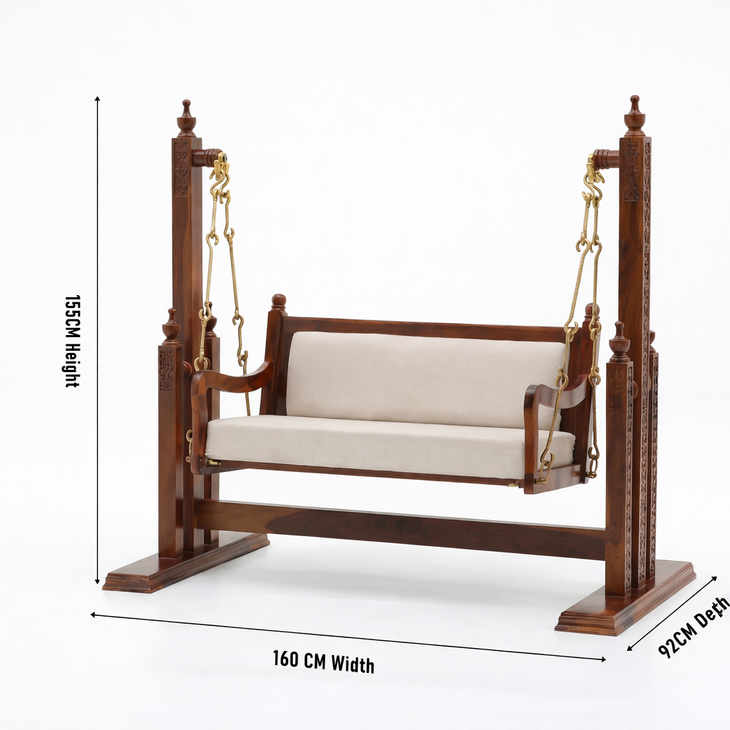 Royal wooden swing chair