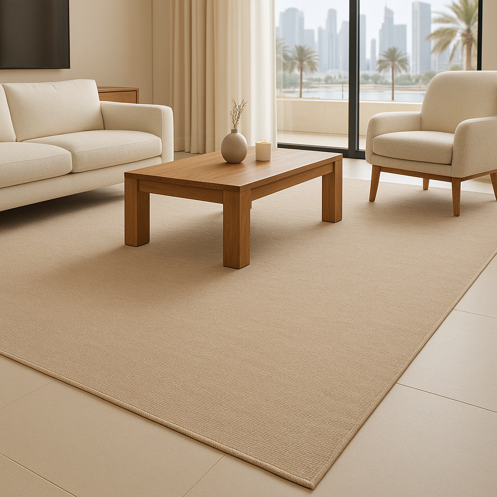 Rug Sizes & Layouts for Living Rooms, Majlis & Dining in Dubai Homes - opelhome