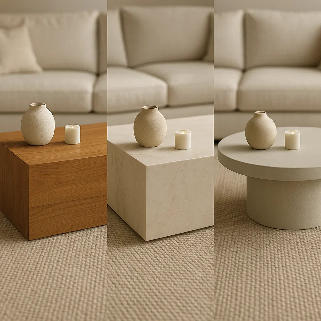 Wood, Marble, or Concrete Coffee Tables? How to Choose for Your Living Room in the UAE - opelhome