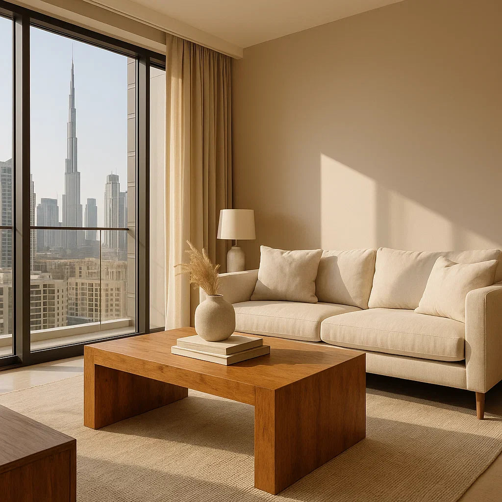 Wood, Marble, or Concrete Coffee Tables? How to Choose for Your Living Room in the UAE - opelhome