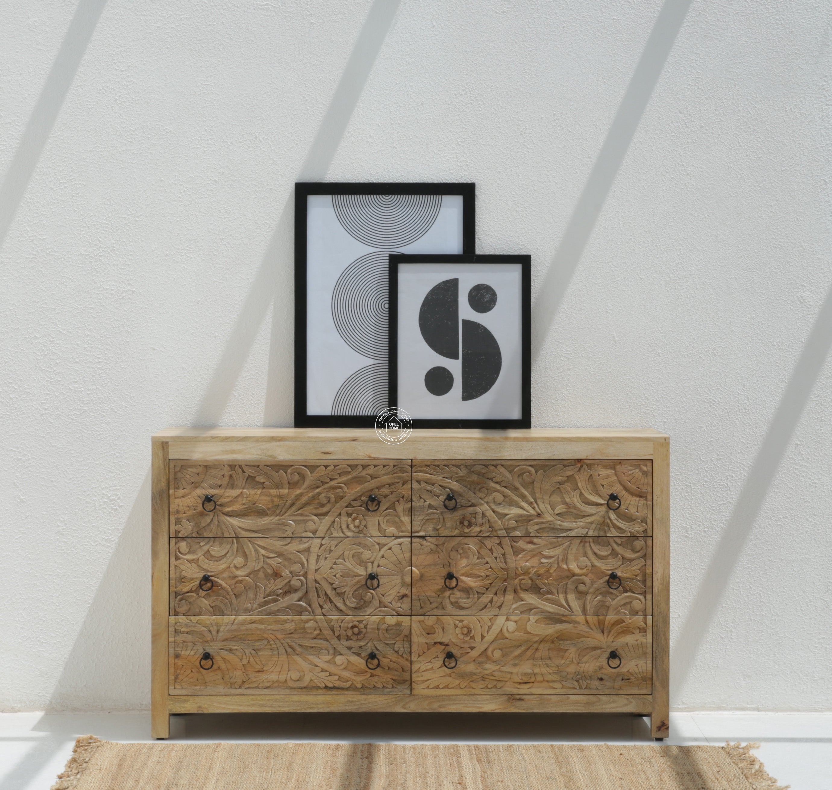 Caramount Wooden Carved Chest Of Drawers