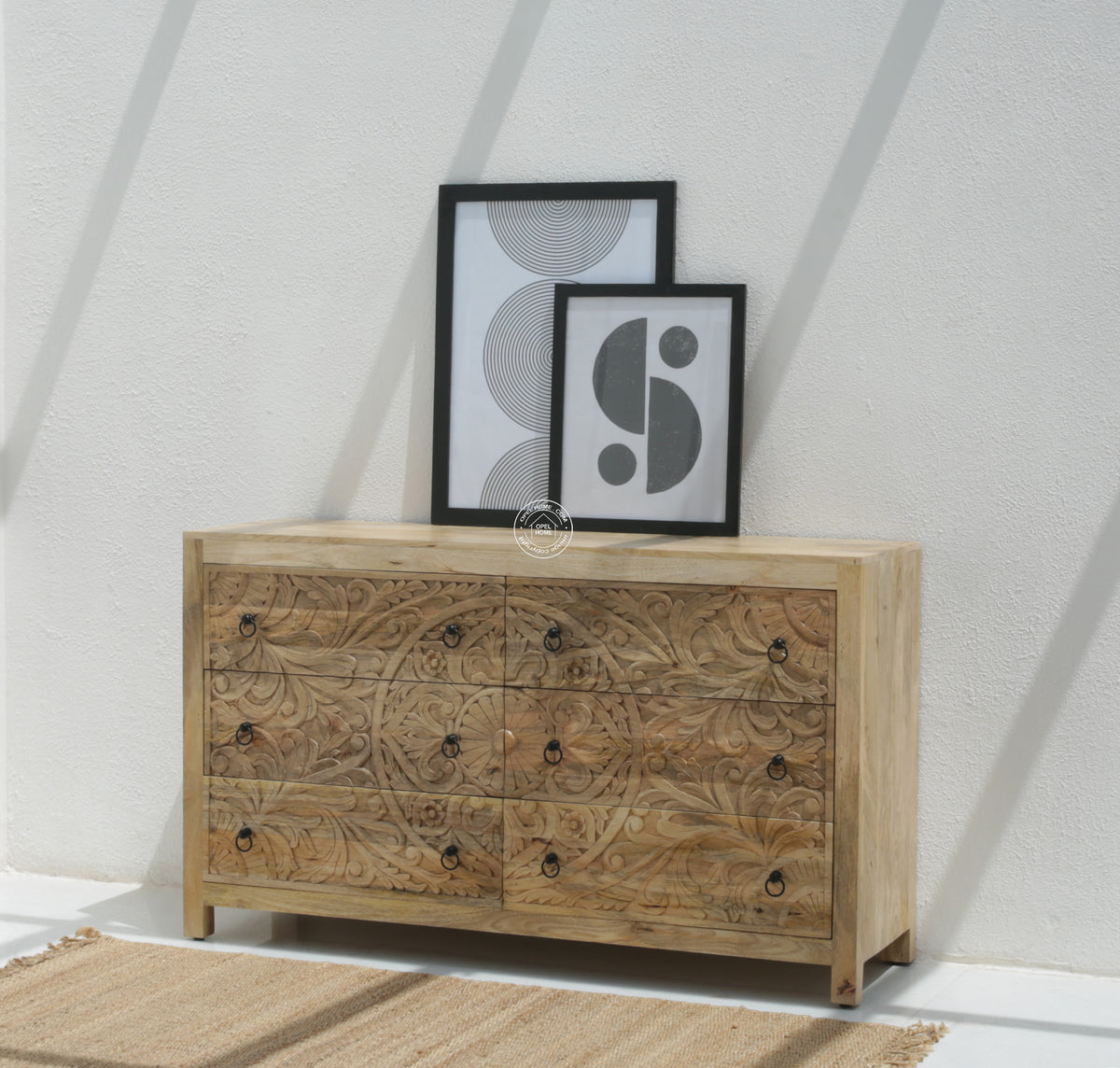 Caramount Wooden Carved Chest Of Drawers
