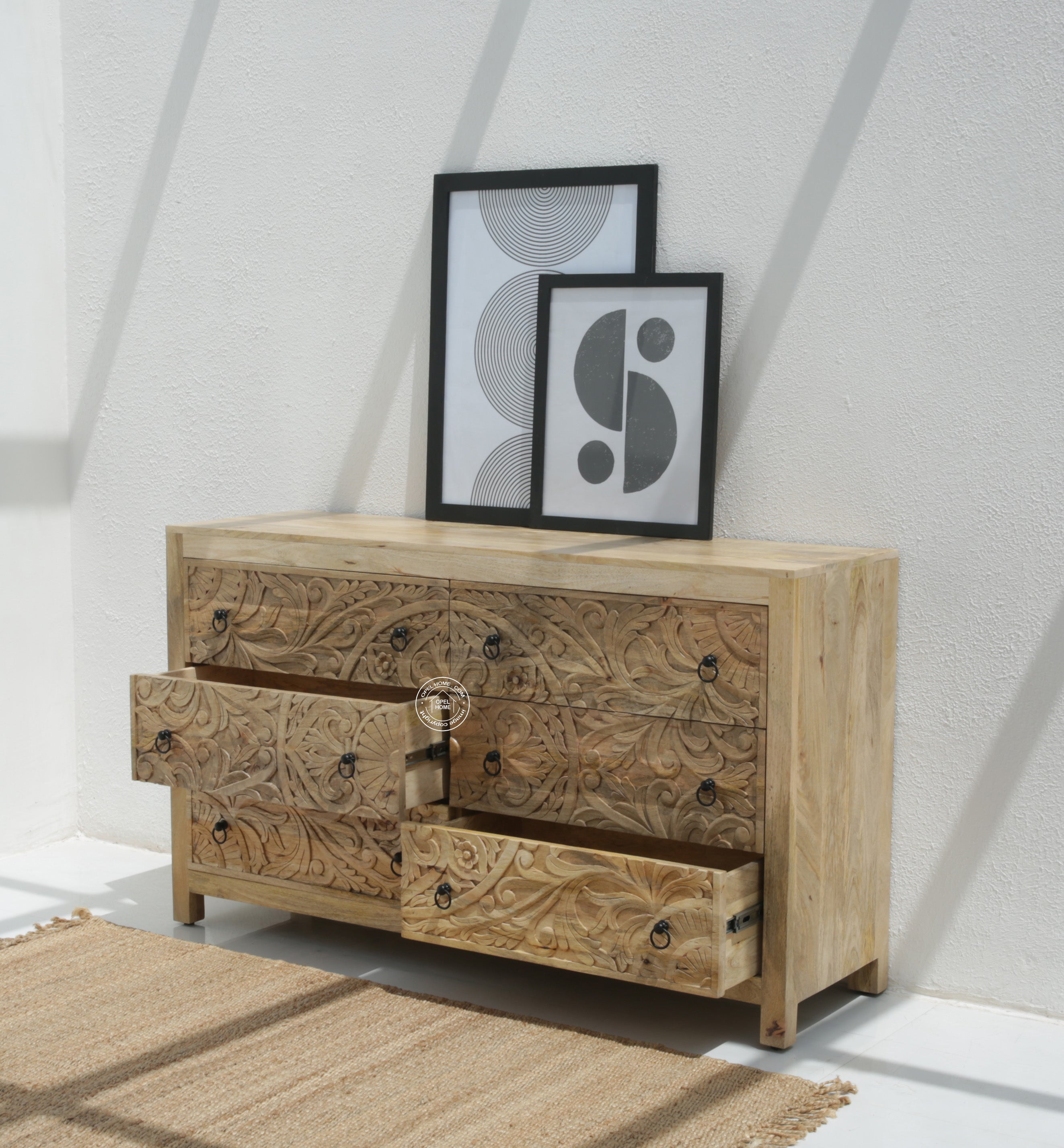 Caramount Wooden Carved Chest Of Drawers