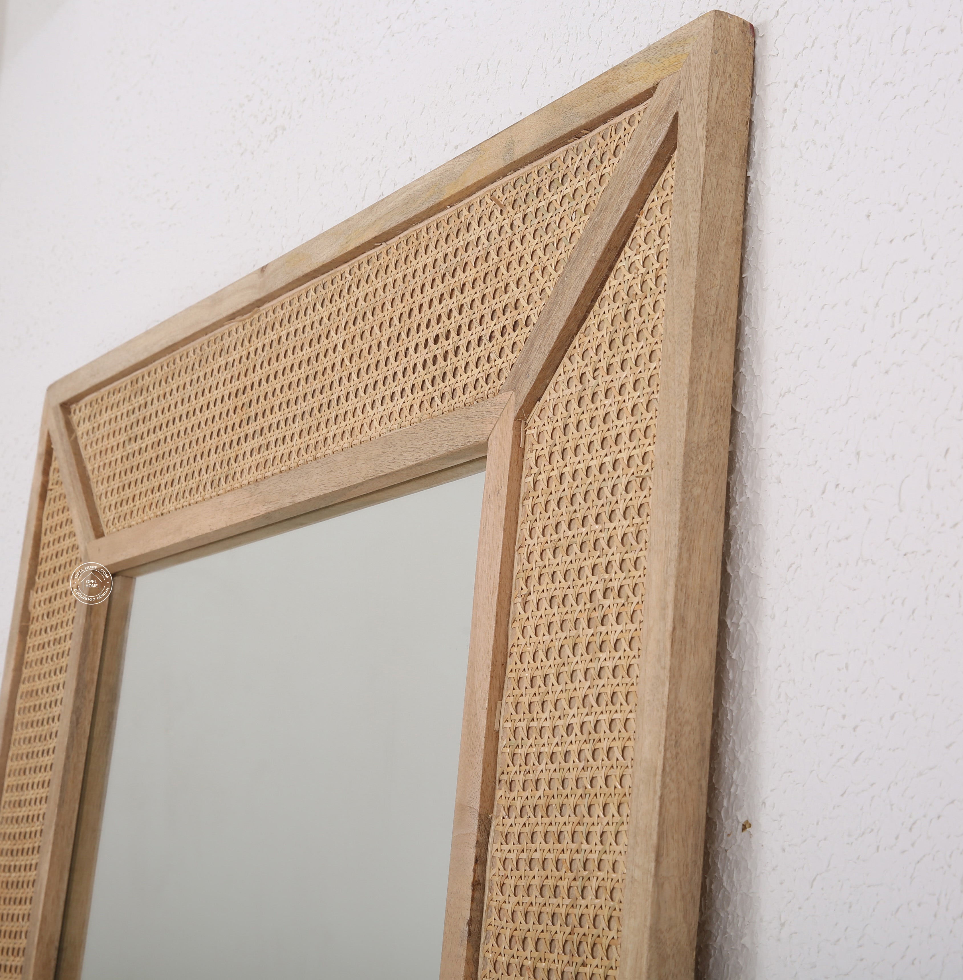 Brave Rattan wooden Frame Full Length Mirror
