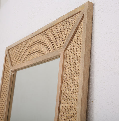 Brave Rattan wooden Frame Full Length Mirror