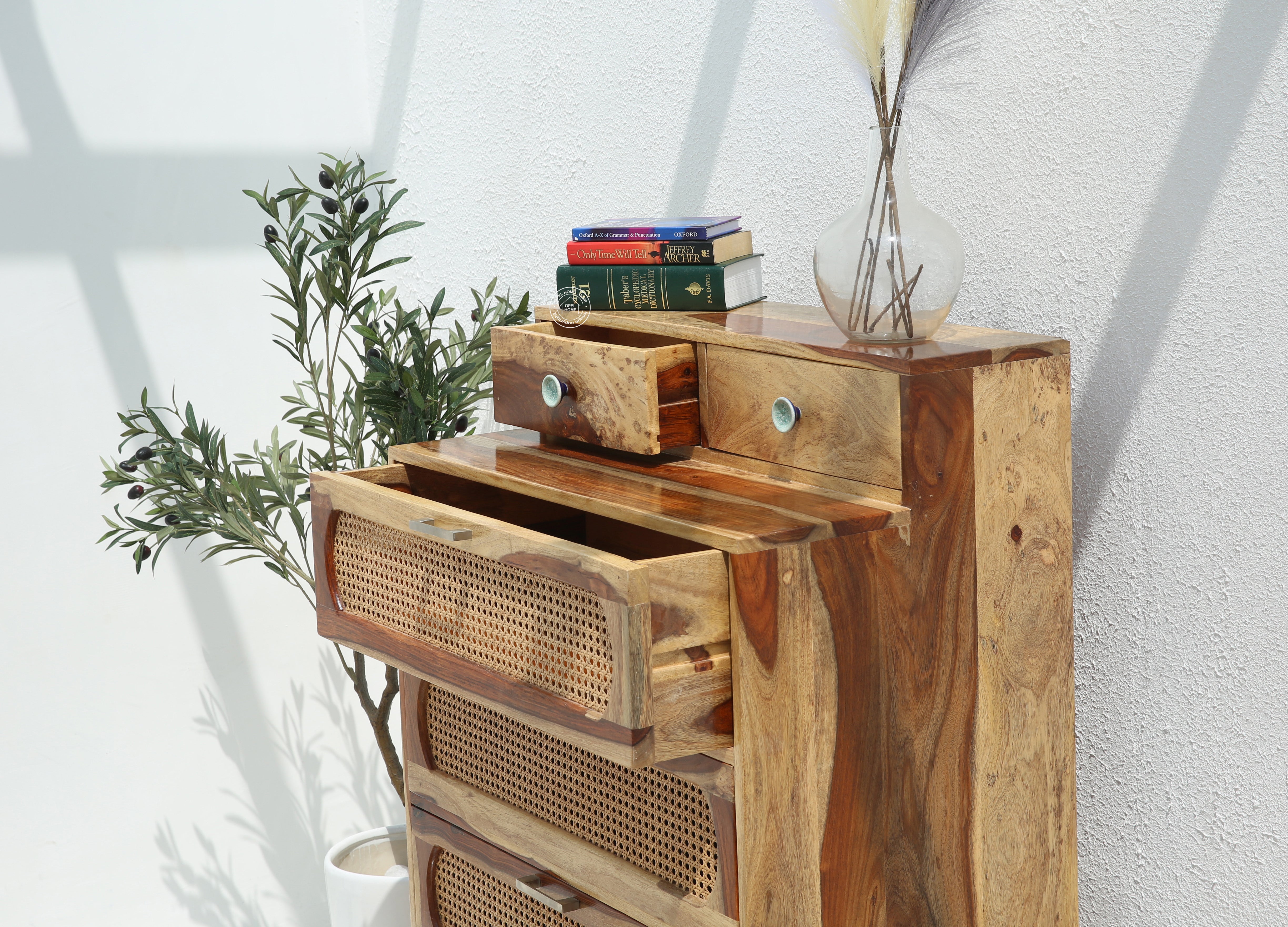 Park Rattan 6-Drawer Wooden Chest Of Drawers