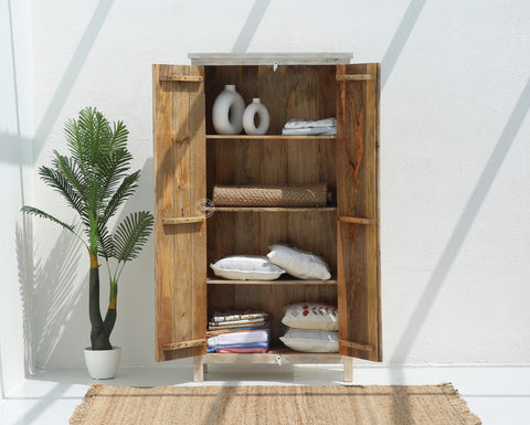 Rosy Painting Wooden 2 door  closet