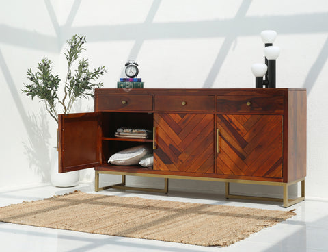 Desert wooden 3 door 3 drawer cabinet