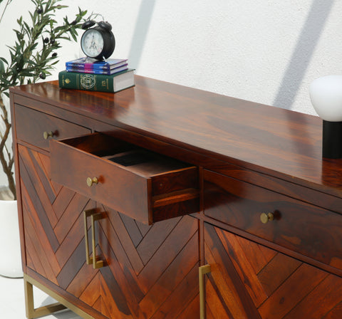 Desert wooden 3 door 3 drawer cabinet