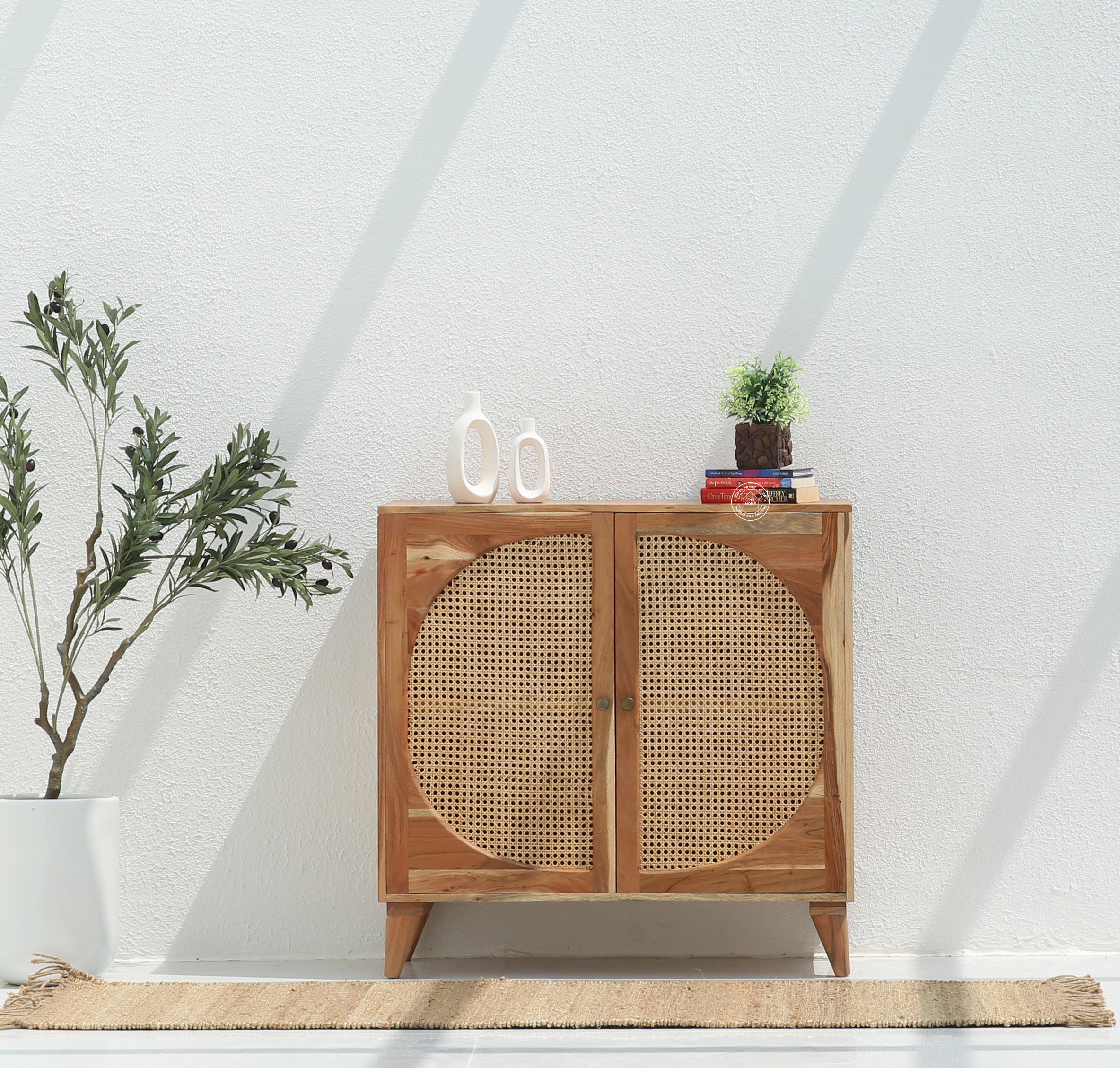 Daris Rattan 2 Door Acacia Wood Sideboard