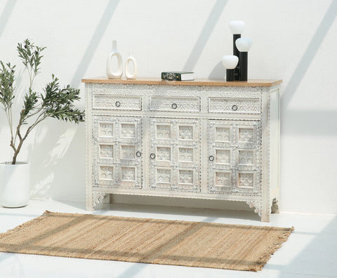 Berry Wooden 3 door 3 Drawer  Sideboard (Multiple Colors Options).