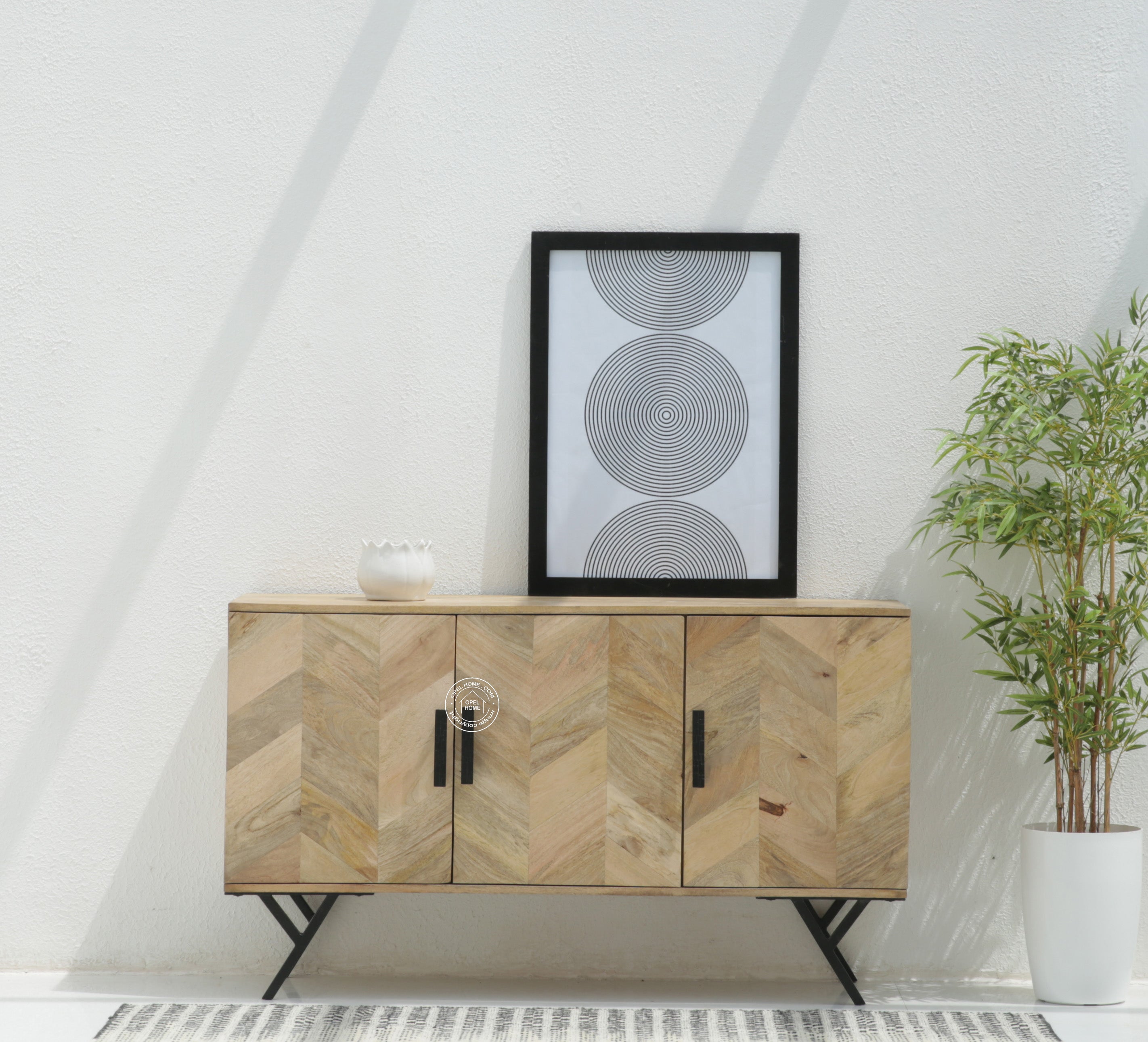Lorent wooden 3 door cabinet