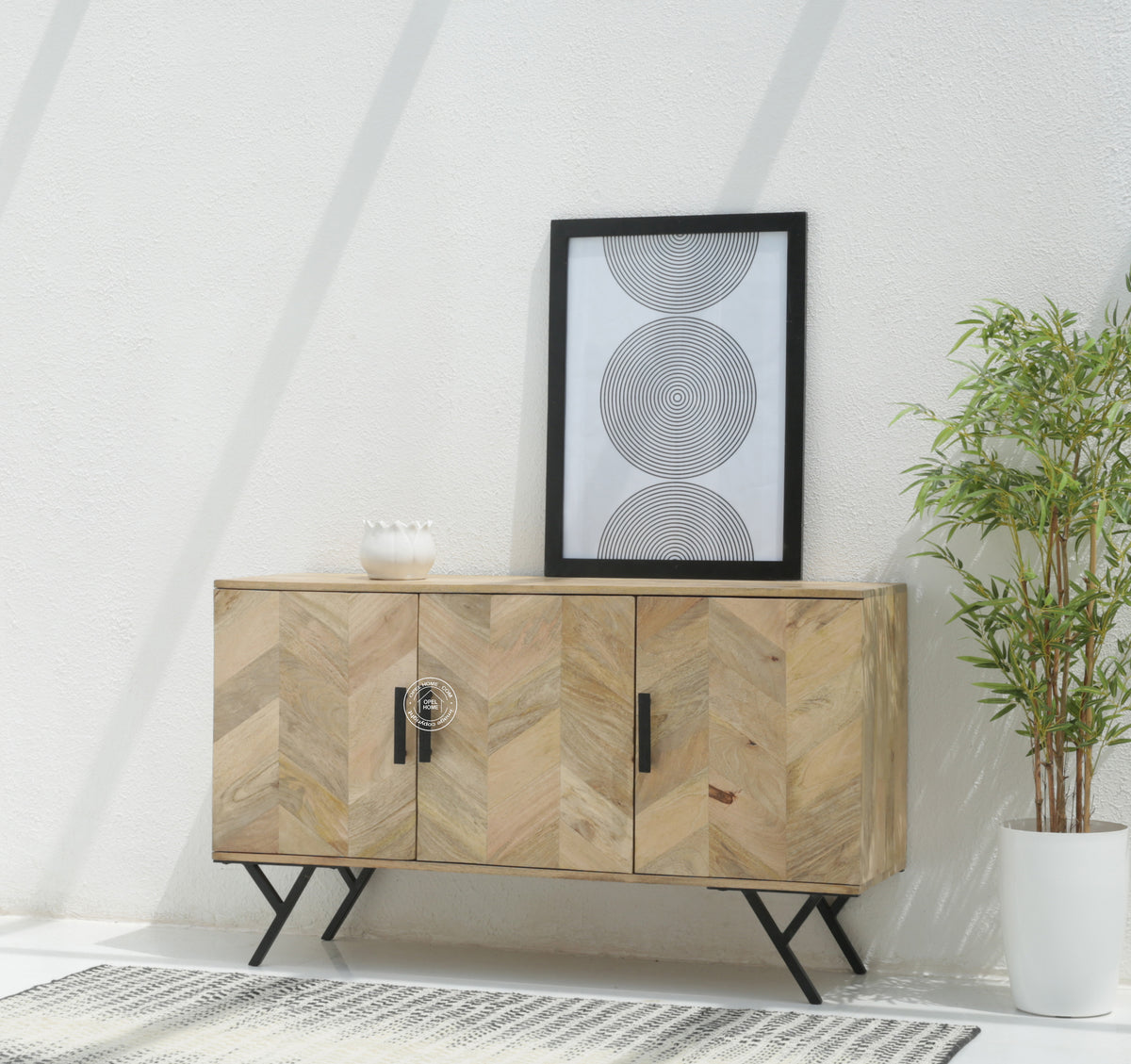 Lorent wooden 3 door cabinet