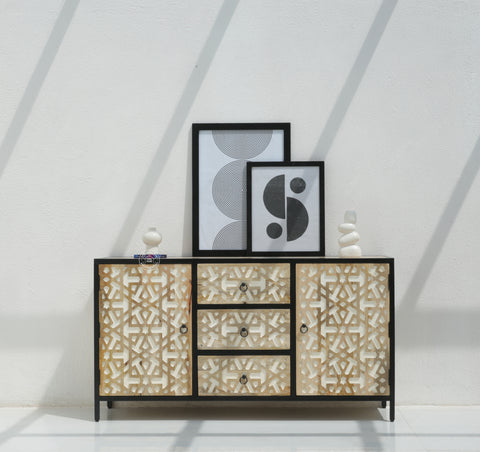 Antonella 3 Drawers & 2 Doors Metal frame Sideboard