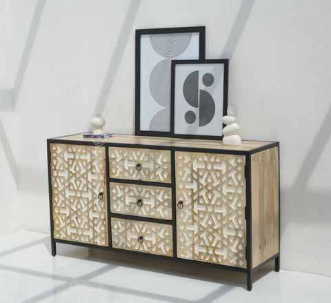 Antonella 3 Drawers & 2 Doors Metal frame Sideboard