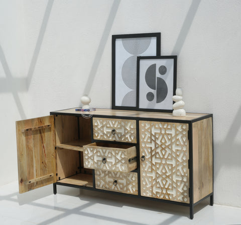Antonella 3 Drawers & 2 Doors Metal frame Sideboard