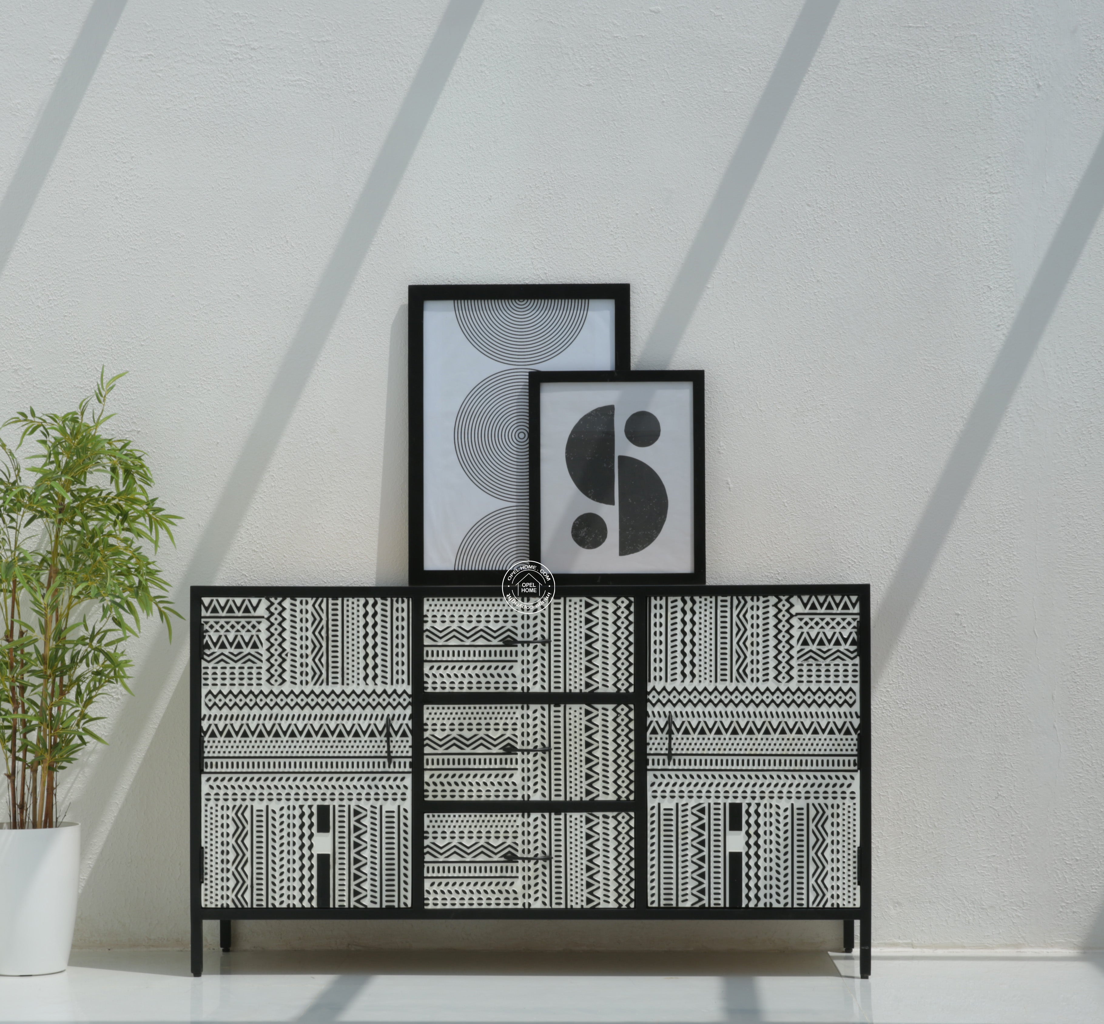 Sterra 3 Drawers & 2 Doors Metal frame Sideboard