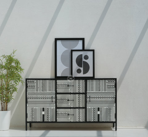 Sterra 3 Drawers & 2 Doors Metal frame Sideboard