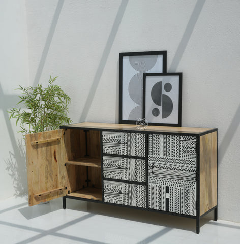 Sterra 3 Drawers & 2 Doors Metal frame Sideboard