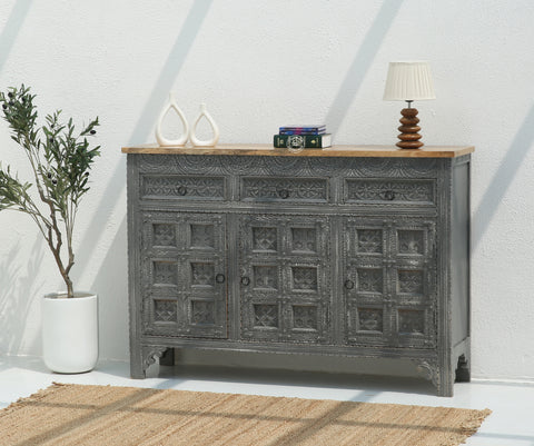 Berry Wooden 3 door 3 Drawer  Sideboard (Multiple Colors Options).