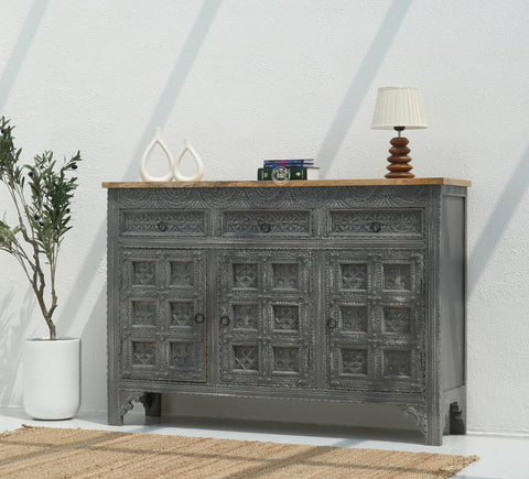 Berry Wooden 3 door 3 Drawer  Sideboard (Multiple Colors Options).
