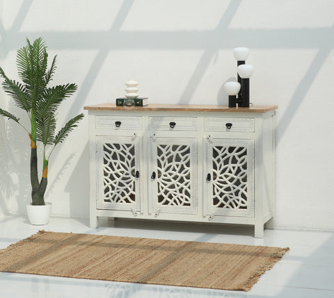 Ninza wooden 3 door 3 Drawers Sideboard