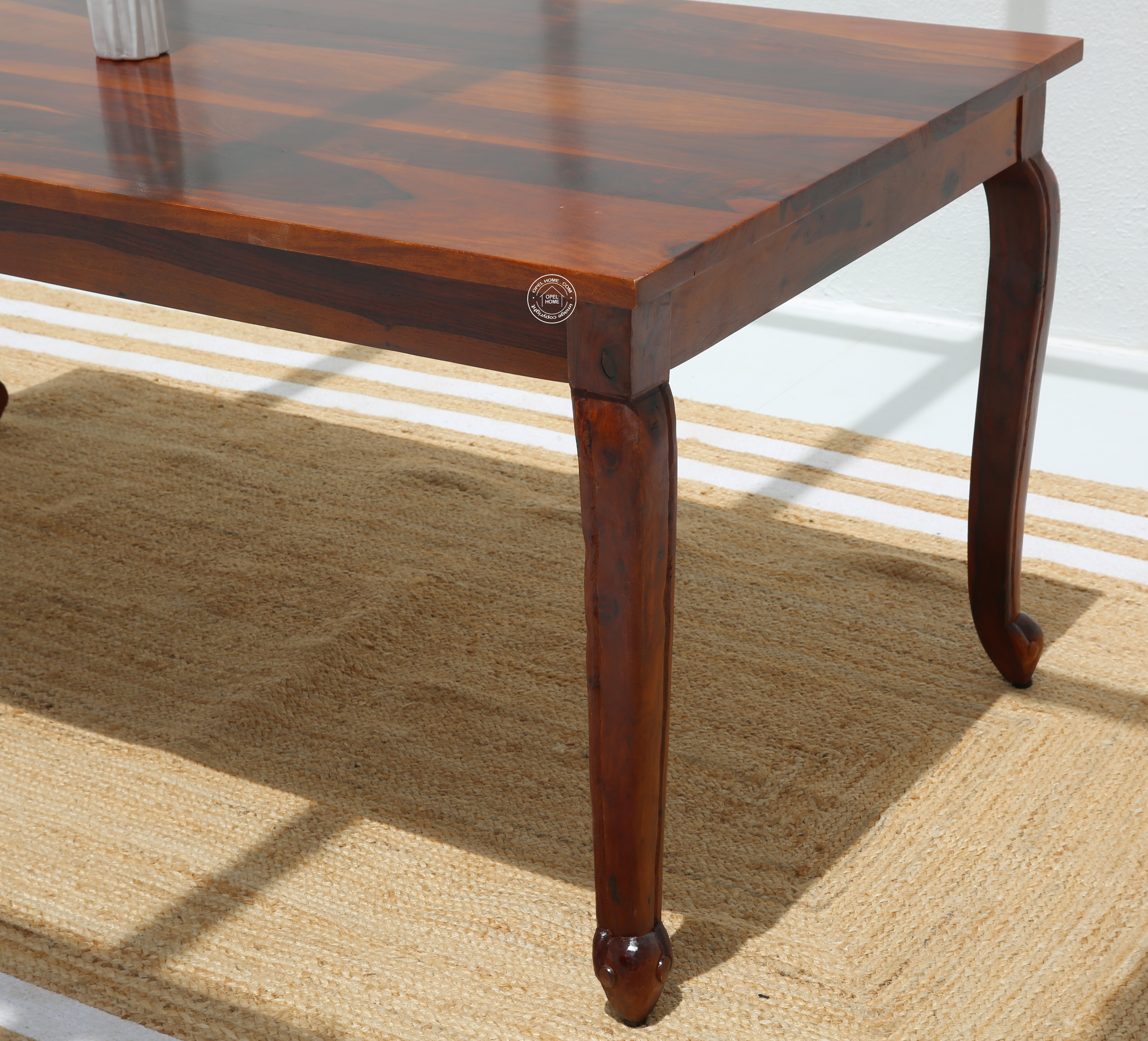 Aurora Wooden 6 Seater Dining Table – (Only Table), Honey finish | Opelhome UAE