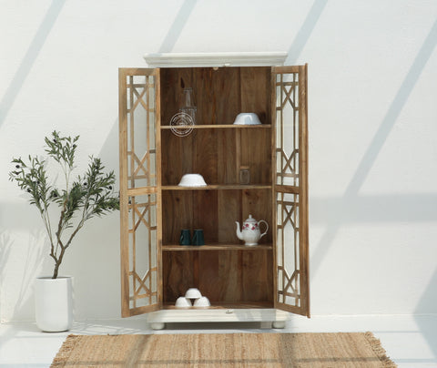 Goody Wooden 2 door Display kitchen cabinet
