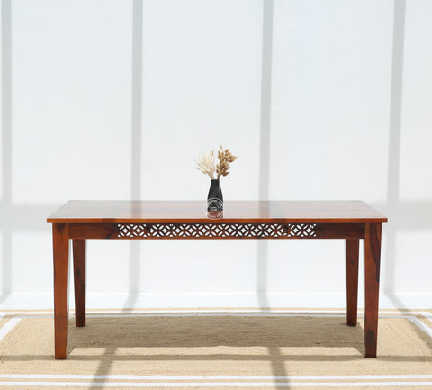 Canvas Wooden 6 Seater Dining Table - (Only Table , Honey finish)| Opelhome UAE