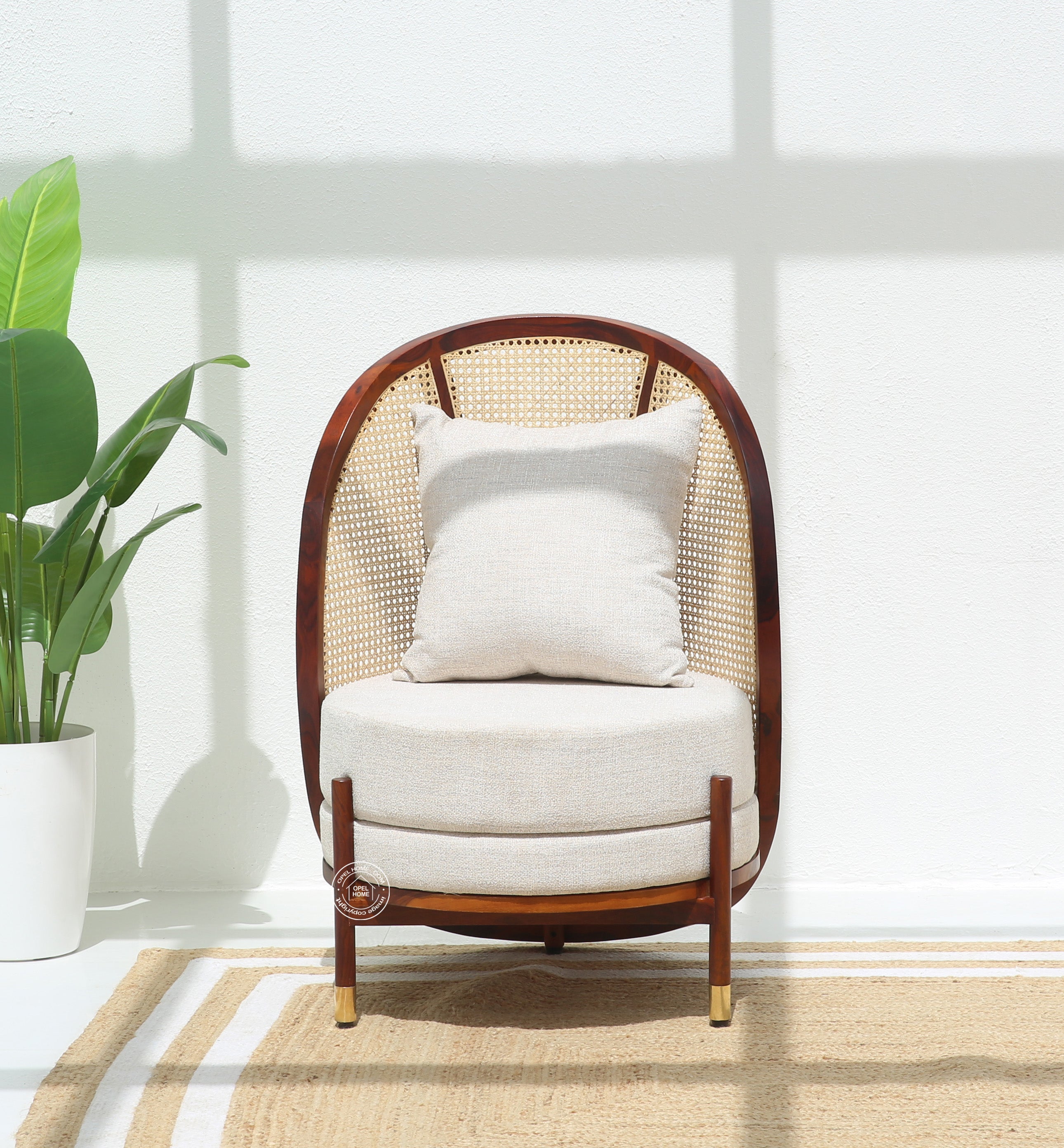 Tone Rattan Lounge Chair With Pillow