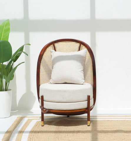 Tone Rattan Lounge Chair With Pillow